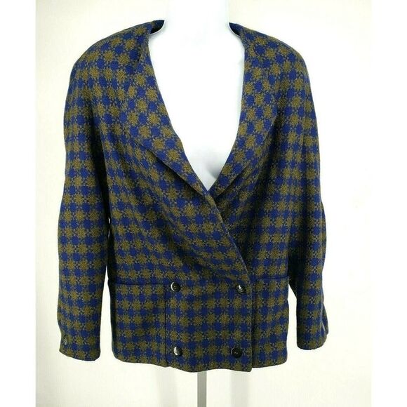 Vintage MICHII MOON For Sanyo Jacket Hounds Tooth - Picture 1 of 12